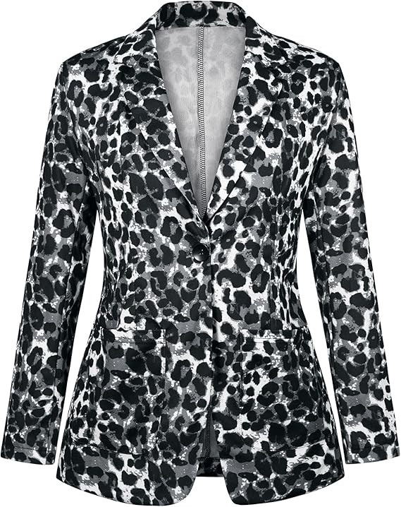 Blazers for Women Long Sleeve Button Front Blazer Notch Lapel Casual Work Office Suit Jackets wit... | Amazon (US)