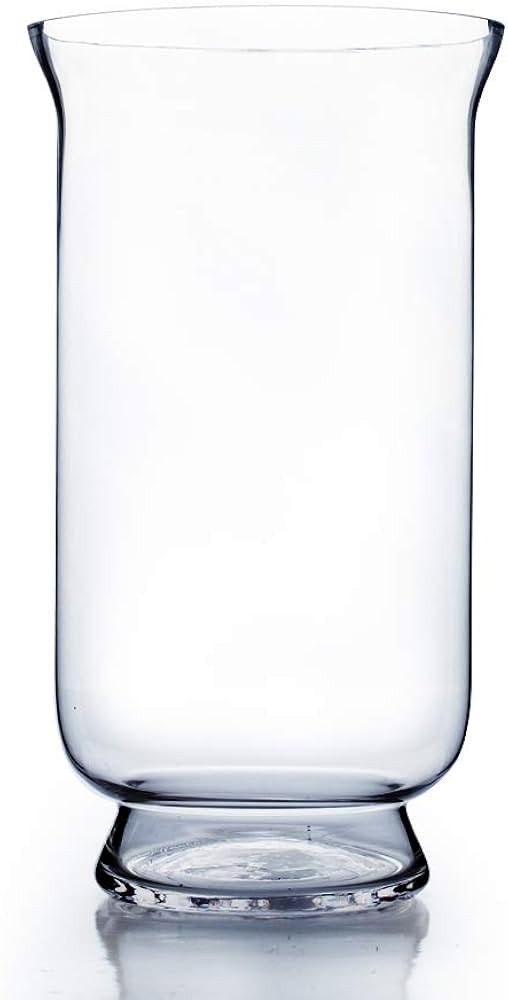 WGV Unique Bouquet Vase, 8" W, 15" H, Clear Tall Hurricane Glass Candle Holder, Floral Planter Te... | Amazon (US)
