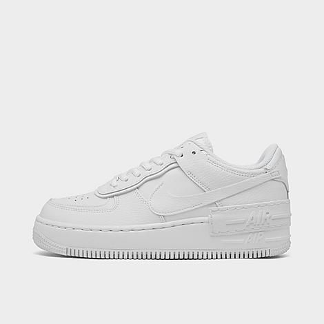 Nike Women's Air Force 1 Shadow Casual Shoes in White/White Size 5.0 Leather | Finish Line (US)