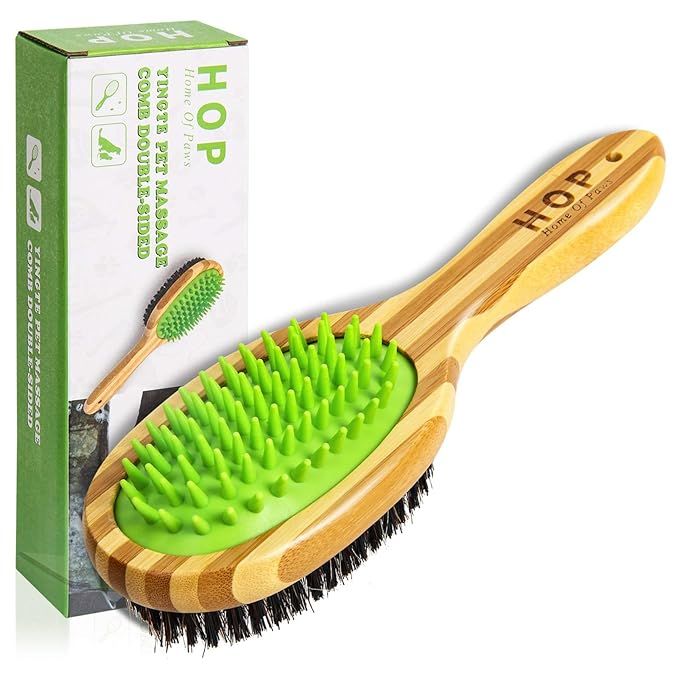 HOP Short Hair Dog Brush Pet Brushing Grooming Comb for Short Hair Coats Detangling and Shedding ... | Amazon (US)