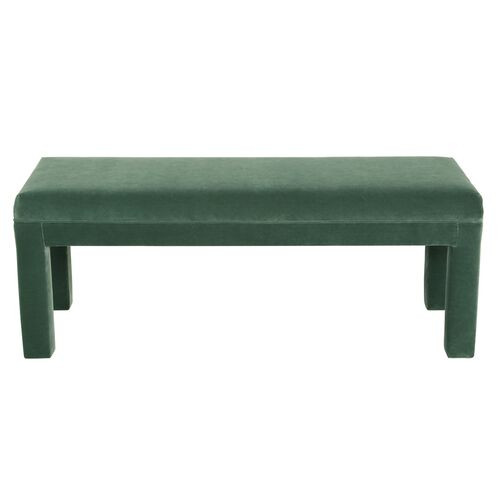 Brittany Bench, Velvet | One Kings Lane