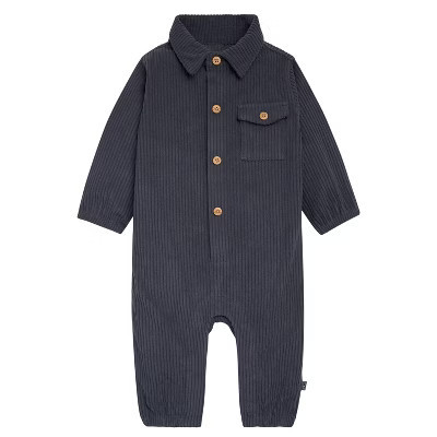 Modern Moments™ by Gerber Baby Boys' Corduroy Romper, Indigo, 3-6 Months | Target