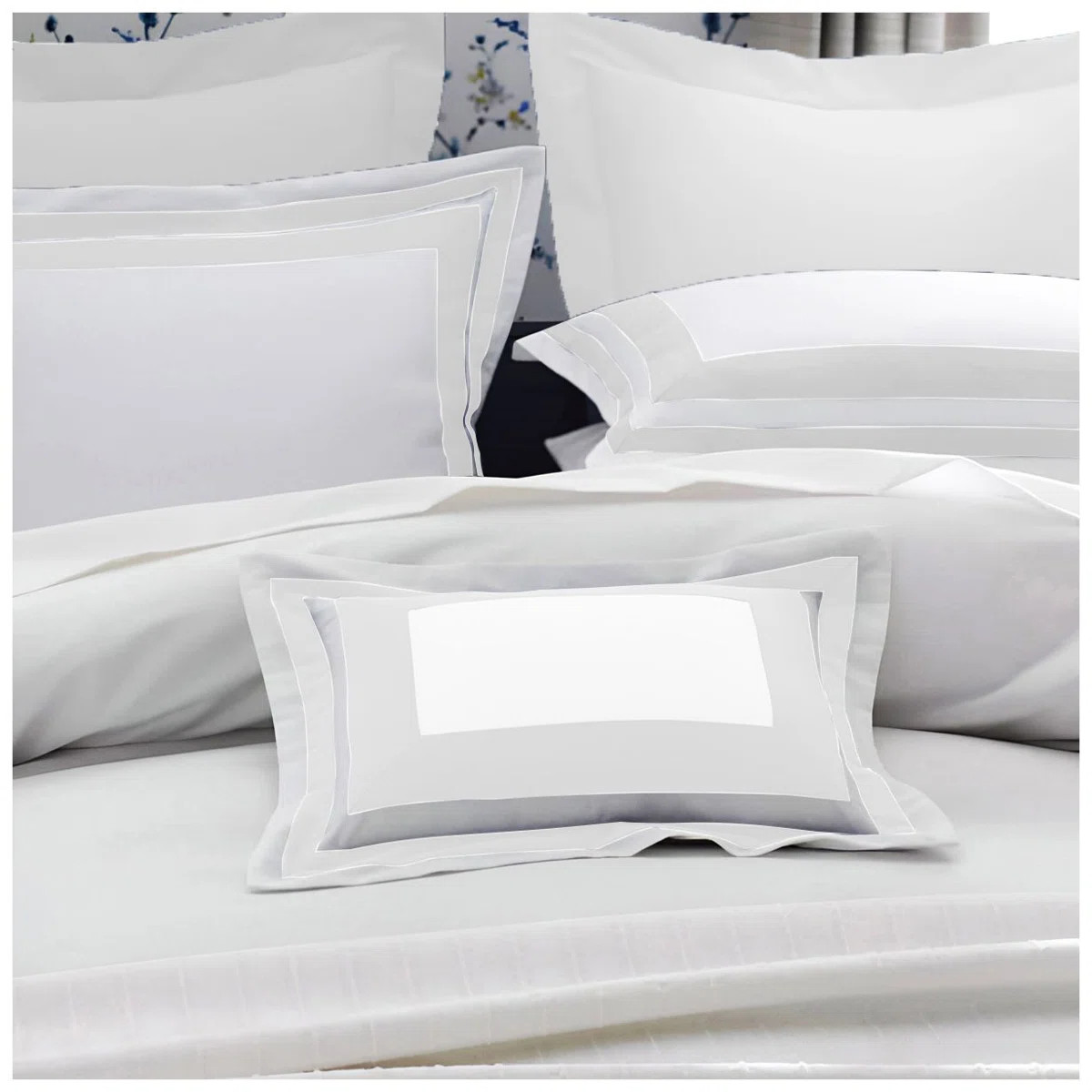 400TC Cotton Sateen Double Border Frame Duvet Cover Set | Wayfair North America