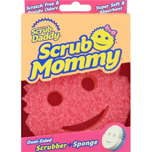 Scrub Daddy Scrub Mommy Sponge, Pink, 1ct Sponge, Soft in Warm Water, Firm in Cold | Walmart (US)