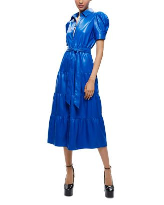 Miranda Faux Leather Tiered Dress | Bloomingdale's (US)