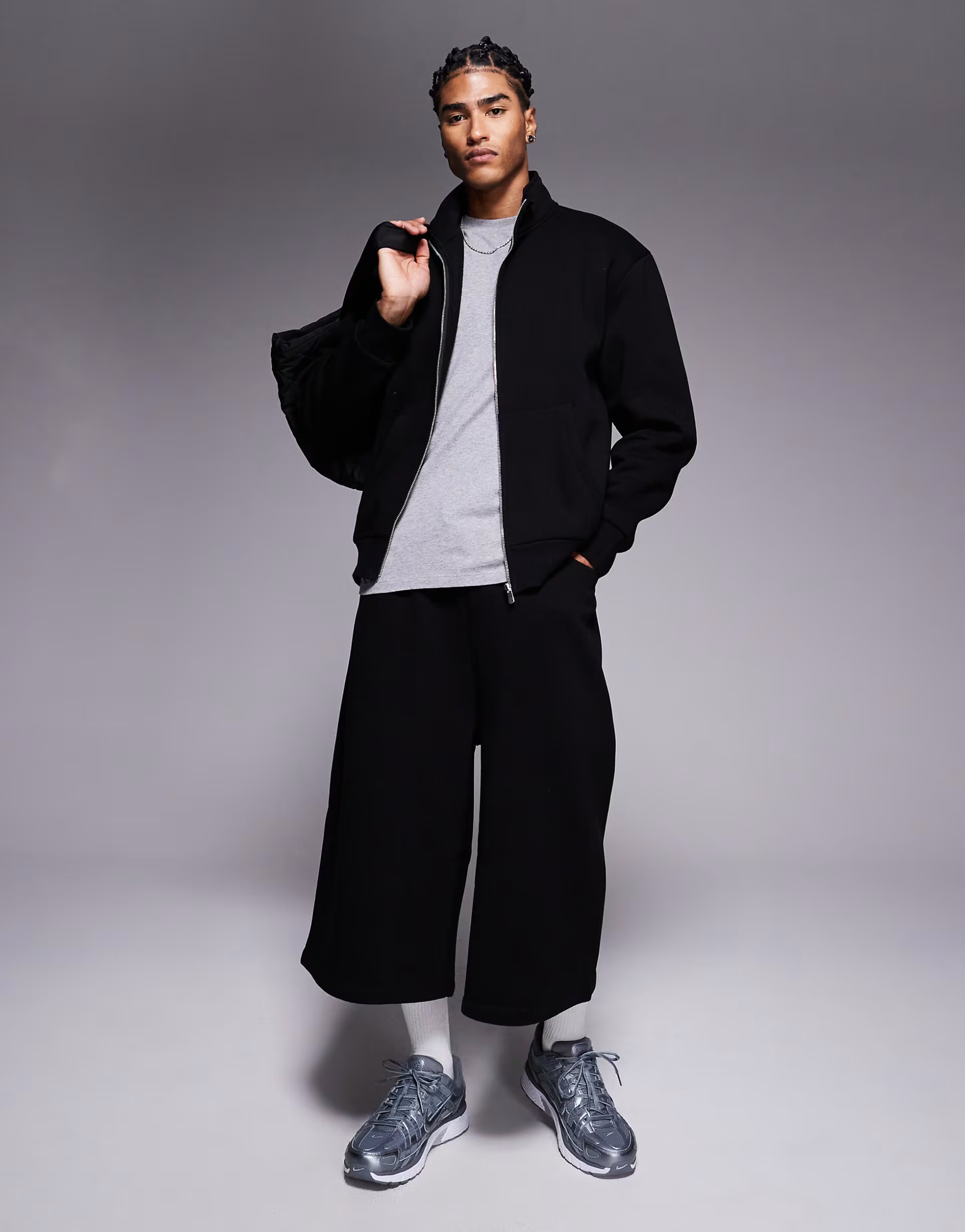 ASOS DESIGN oversized longer length shorts in black - part of a set | ASOS | ASOS (Global)
