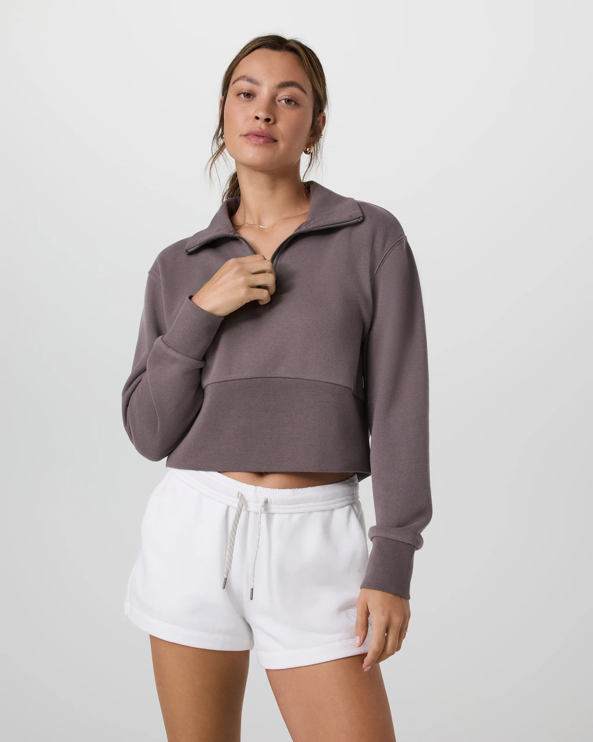 Sedona Cropped Half Zip | Chia | Vuori | Vuori Clothing (US & Canada)