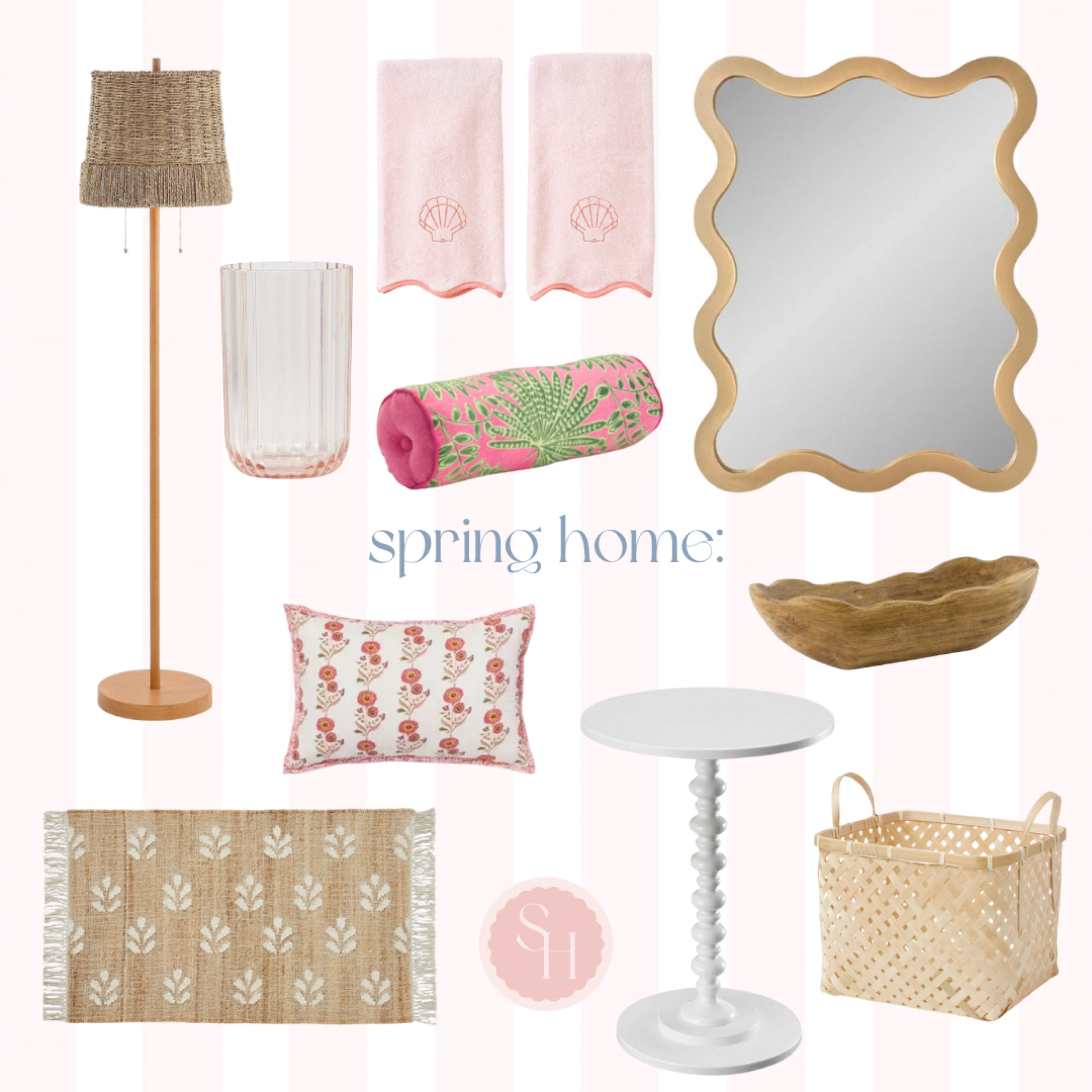 Spring home refresh. Spring decor. Home decor. Scallop mirror. 

#LTKhome