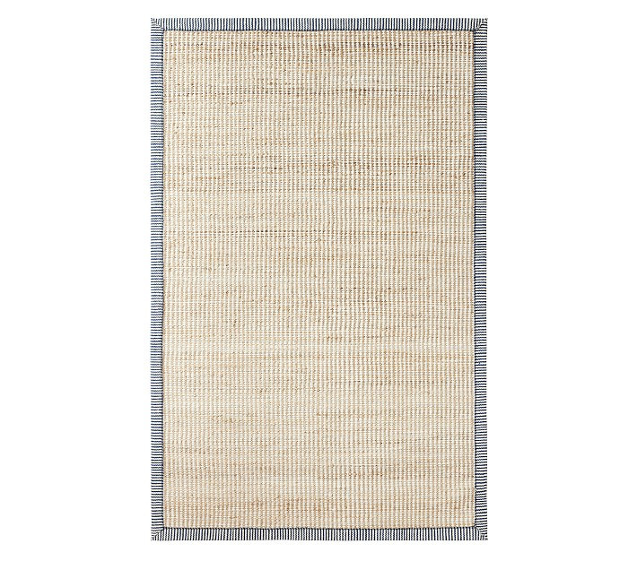 Chenille Jute Striped Border Rug | Pottery Barn Kids