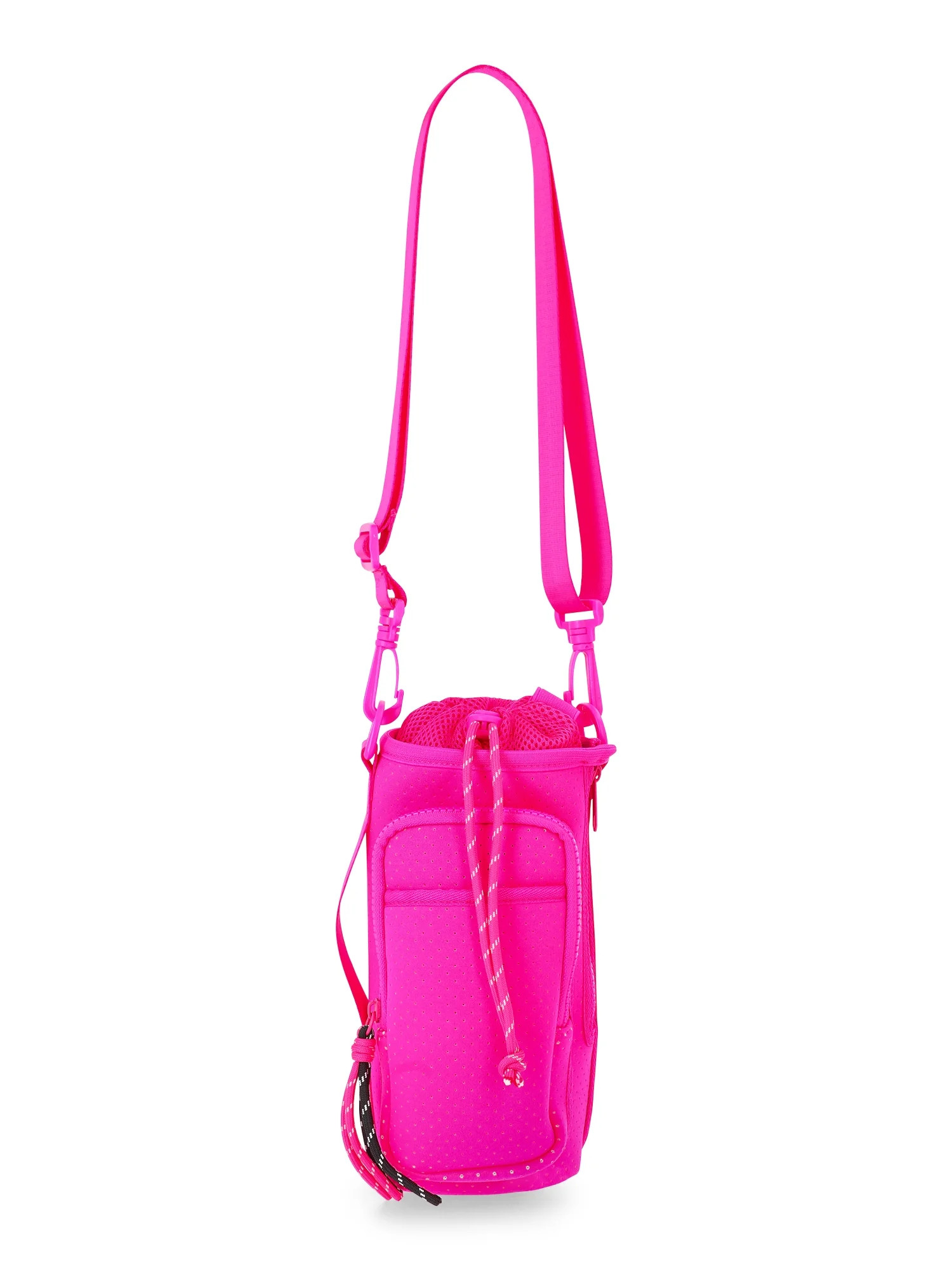 No Boundaries Women's Neoprene Crossbody Bucket Bag, Raspberry Sizzle | Walmart (US)