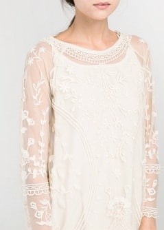 Embroidered tulle dress
							
						
							Dress | MANGO (US)