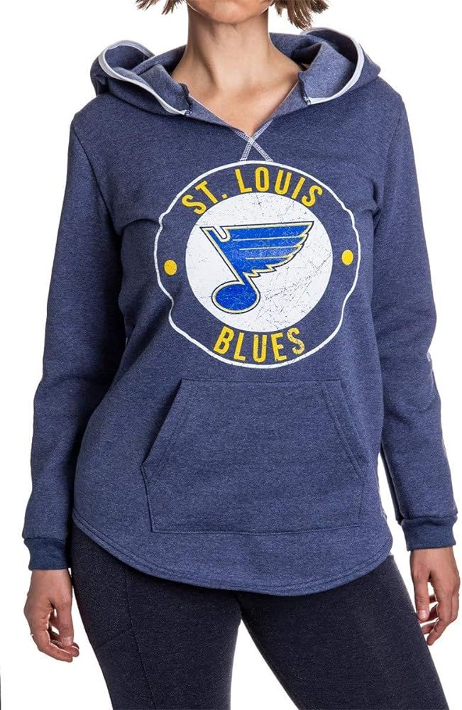 NHL Ladies Official Team Logo French Terry Cover Up Fashion Hoodie Tunic | Amazon (US)