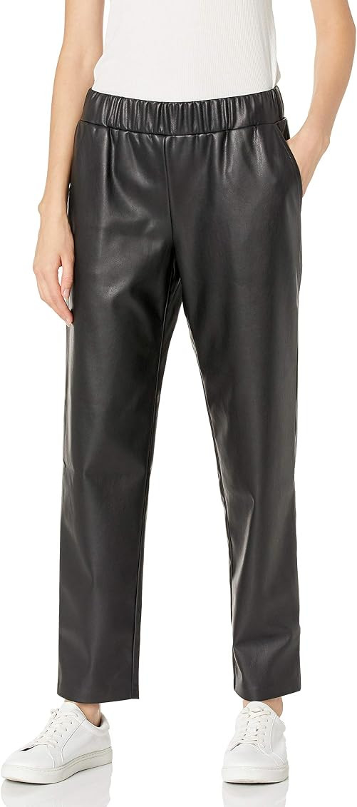 The Drop Women's @lisadnyc Faux Leather Pull-On Jogger | Amazon (UK)