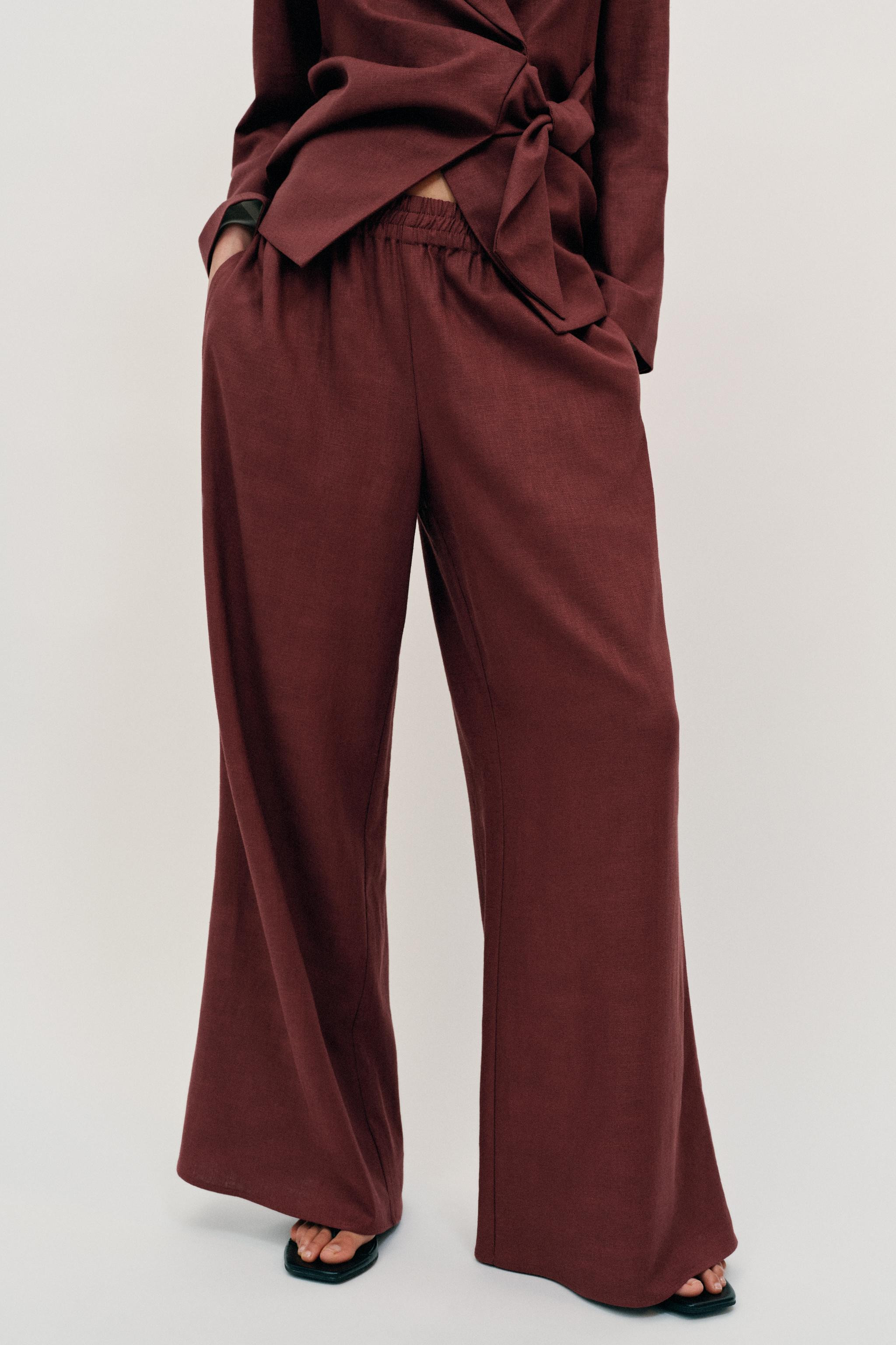 WIDE LEG LINEN PANTS SET | Zara US