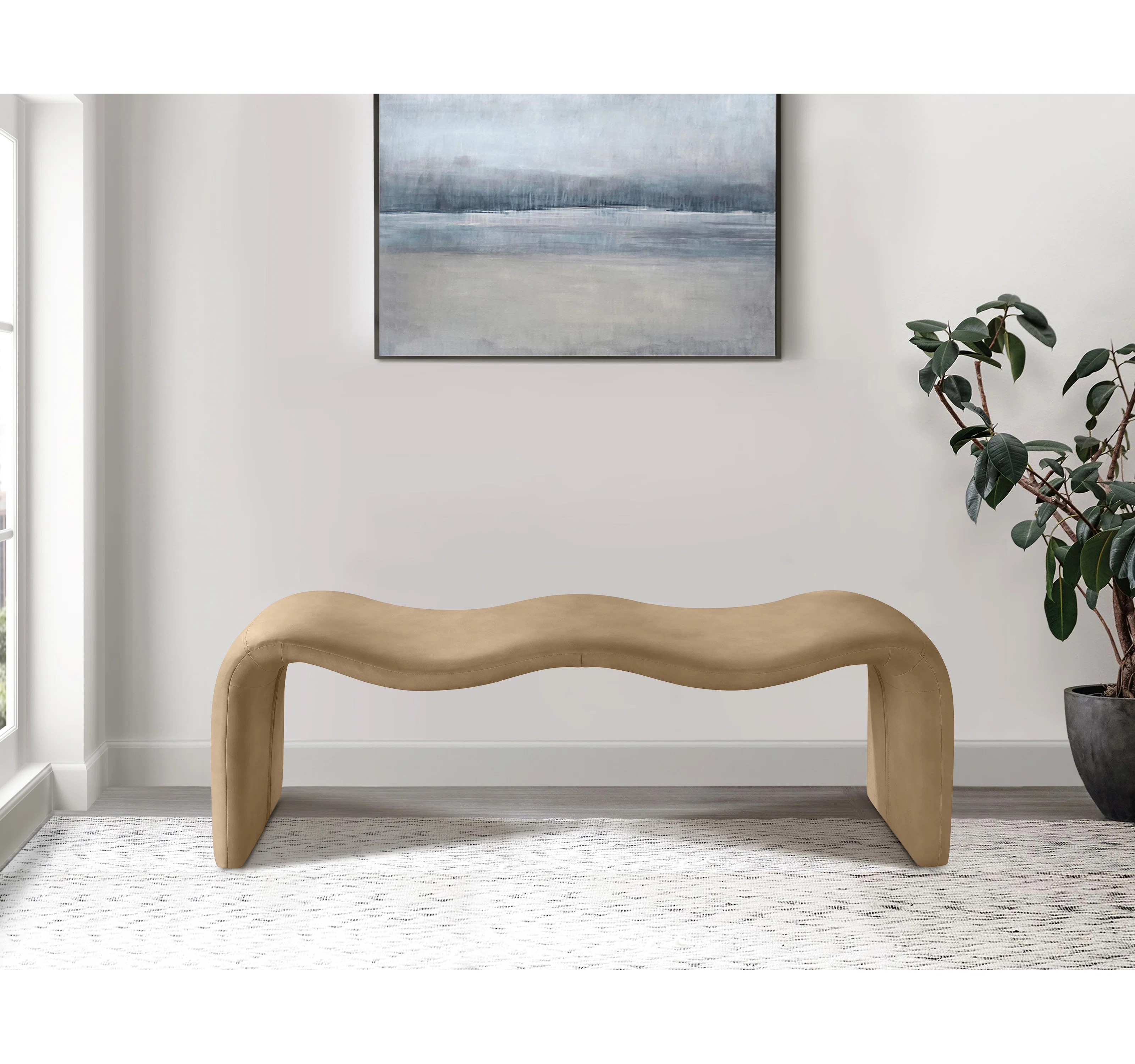 Monifa Vegan Leather Bench | Wayfair North America