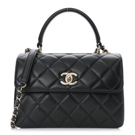 CHANEL

Lambskin Quilted Small Trendy CC Dual Handle Flap Bag Black | Fashionphile