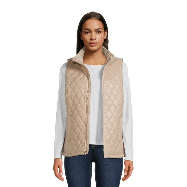 Time and Tru Women's Diamond Quilt Vest | Walmart (US)