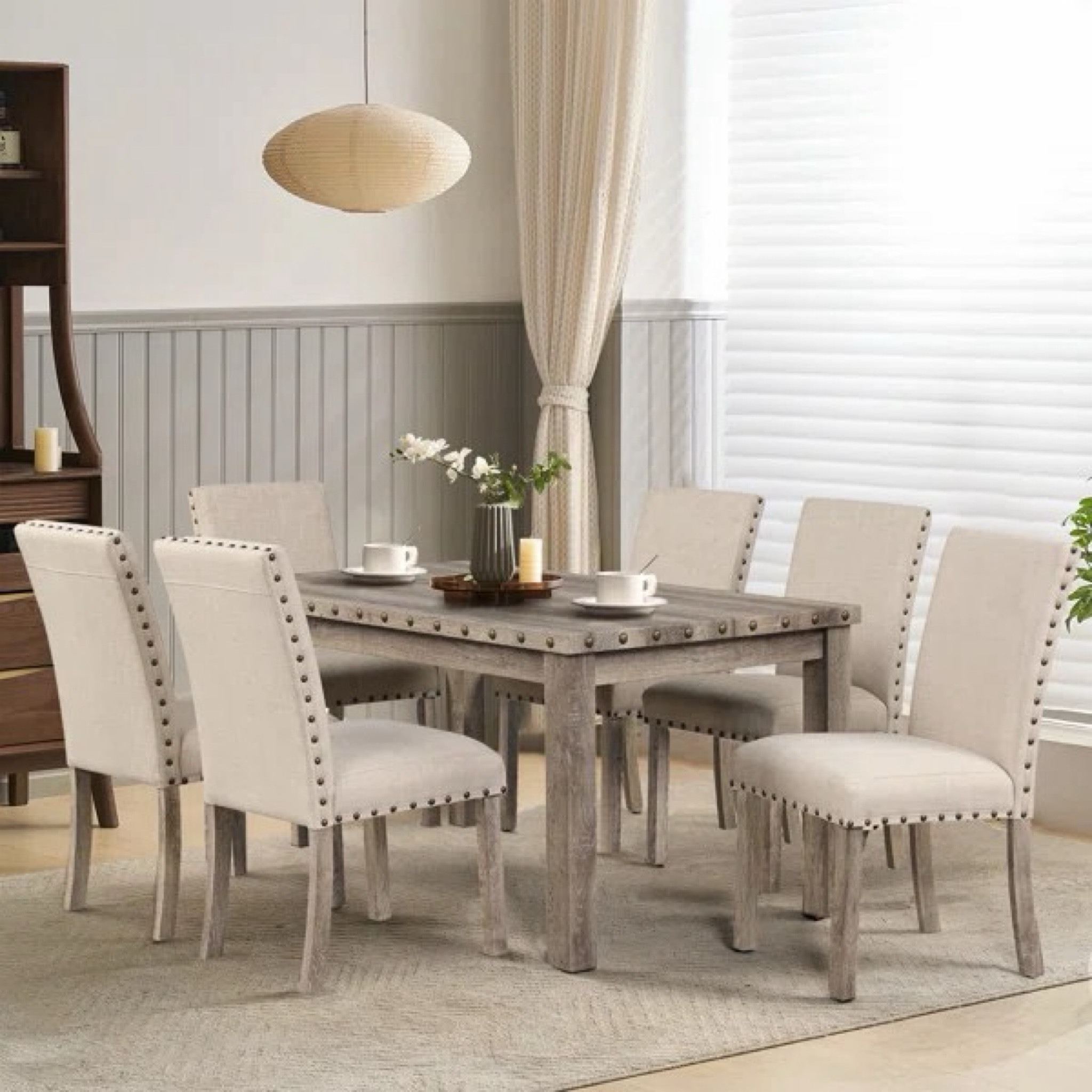 Shop dining table sets! The Trinette 7 - Piece Dining Set is under $700.

Keywords: Dining table set, dining table, dining chair, formal dining room, wooden dining table, glass dining table, round dining table, rectangle dining table

#LTKSaleAlert #LTKHome #LTKFamily