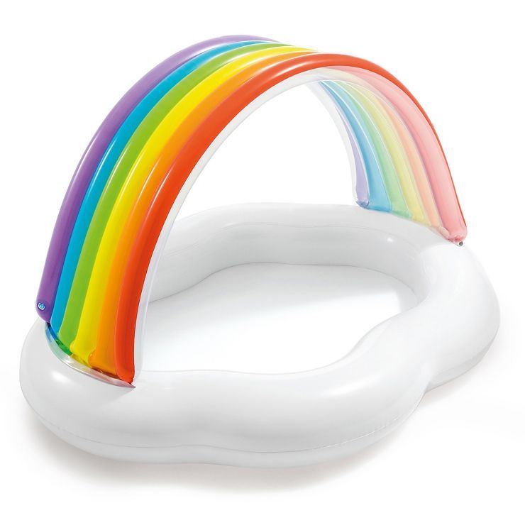 Intex 57141EP Round Inflatable Rainbow Cloud Outdoor Baby Pool for Ages 1-3 Years Old | Target