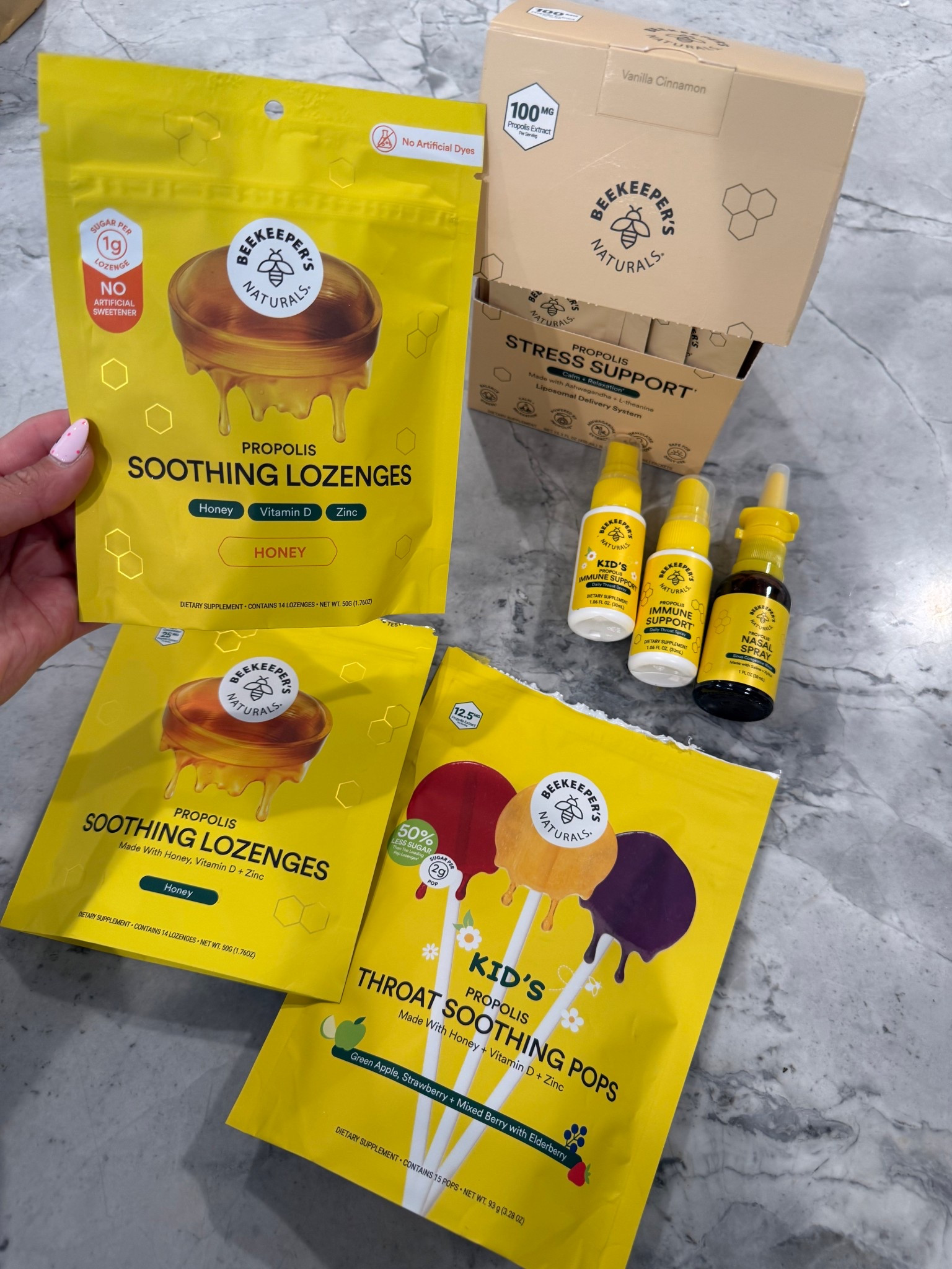 Restocked my fav soothing lozenges… honestly this lineup is great for immune support. (Knock on wood) but I think I can count on 1 hand how many times I’ve been sick all of last year. 🐝🍯🔗 Try Beekeeper’s naturals immune for adults & kids immune support! 💛 #LTKimmune #LTKthroat #LTKsick #LTKhealth

#LTKmomlife #LTKHome #LTKKids