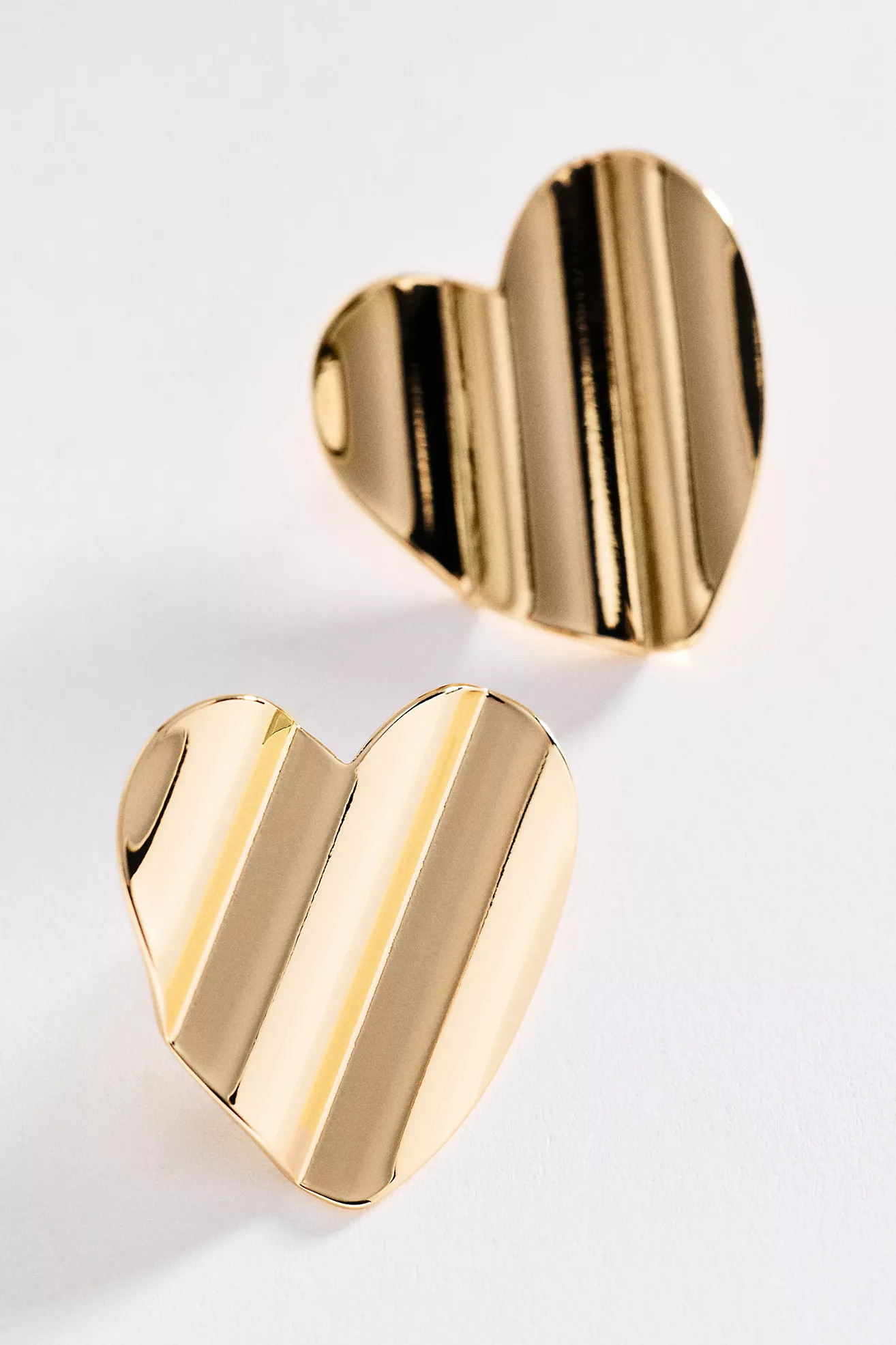 Textured Heart Post Earrings | Anthropologie (US)