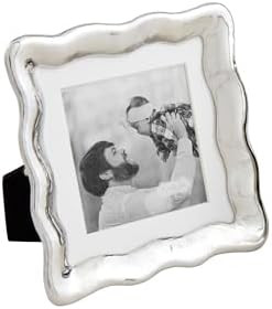 Mud Pie Square Wavy Metal Mini Frame; 5" X 5" | Amazon (US)