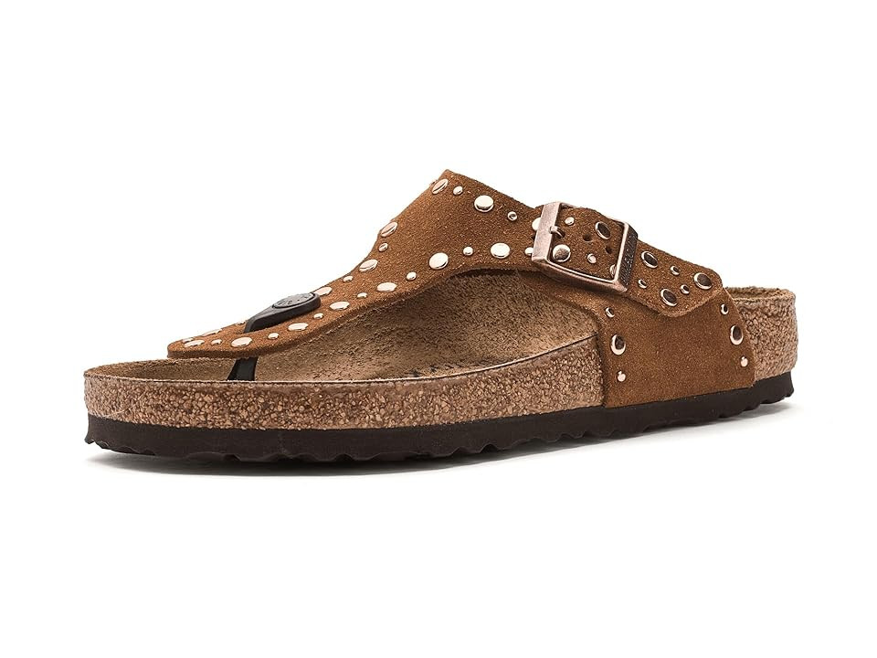 Birkenstock Gizeh Rivets - Suede Women's Dress Sandals Mink : EU 37 (US Women's 6-6.5) Regular | Zappos