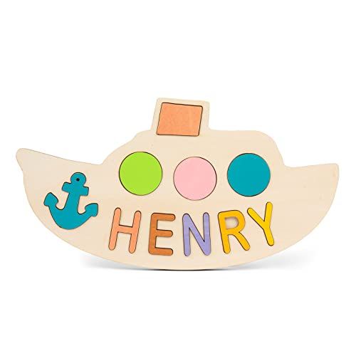 Personalized Name Educational Puzzles for Toddlers Custom Name Wooden Puzzle Up to 9 Letters Custom  | Amazon (US)