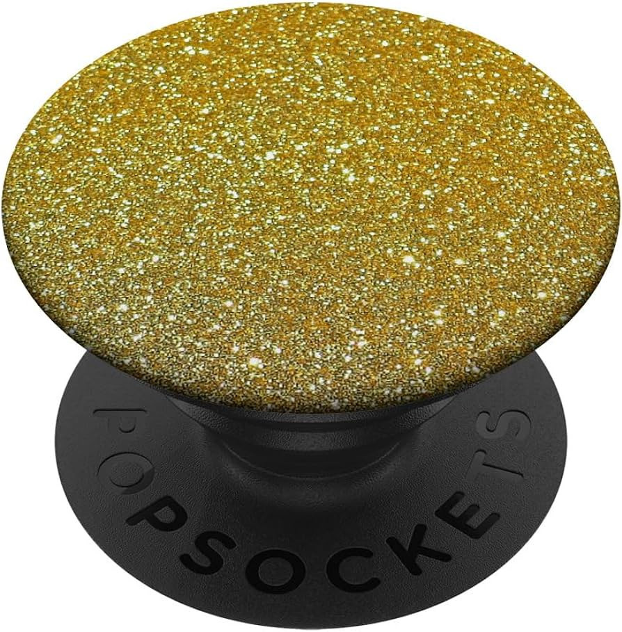 Sparkling Gold Glam: Shimmering Style and Function PopSockets Standard PopGrip | Amazon (US)