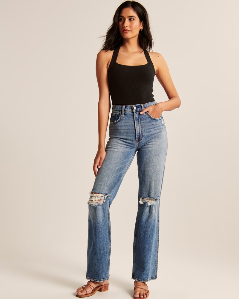 Halter Crossback Bodysuit | Abercrombie & Fitch (US)