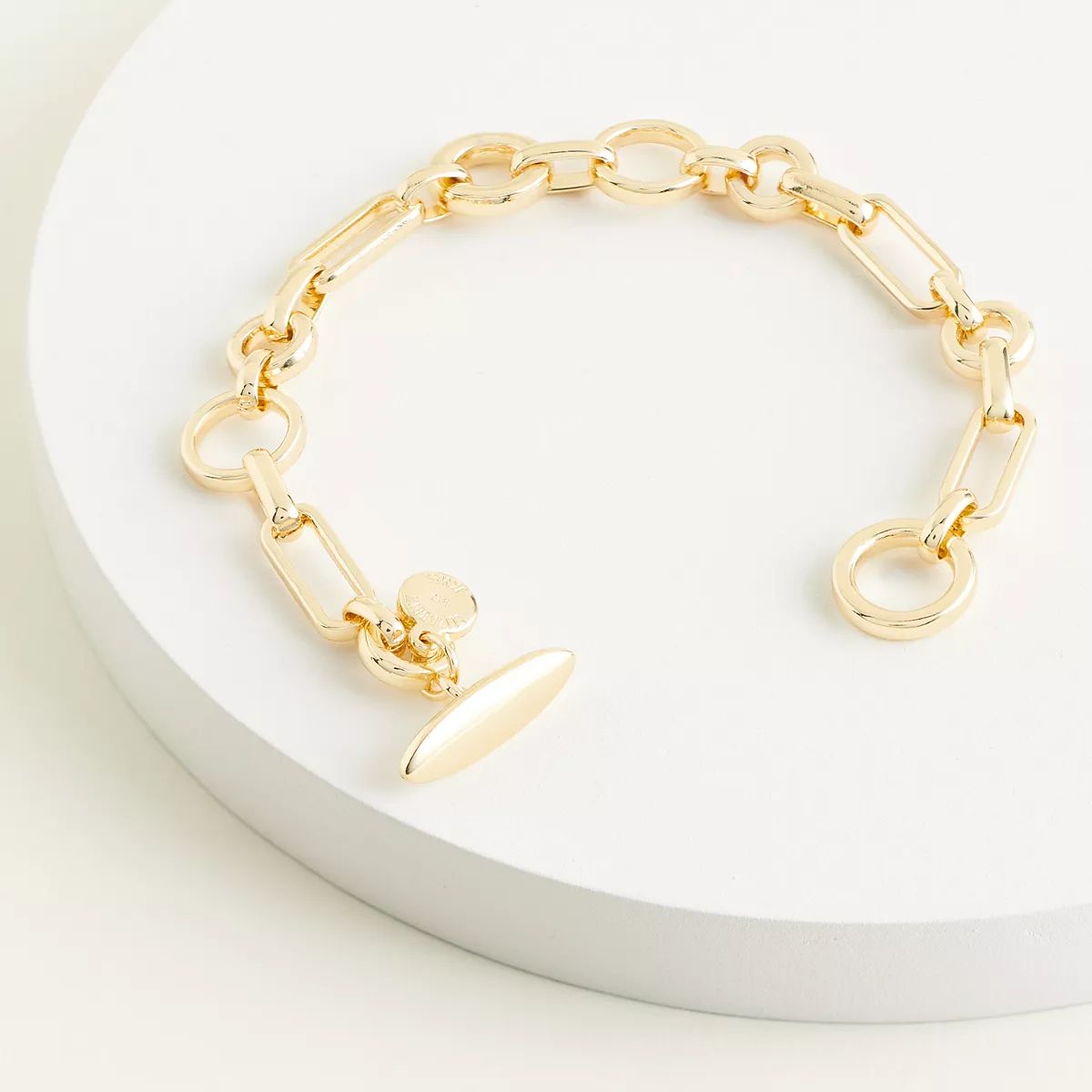 Elizabeth and James Gold Tone Chunky Chain Bracelet | Kohl's