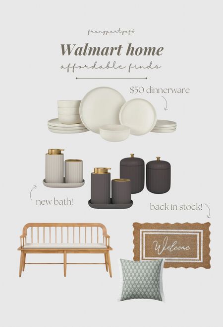 Walmart home finds!  $50 dinnerware, and new bathroom finds! 

#LTKFindsUnder50 #LTKHome #LTKFindsUnder100