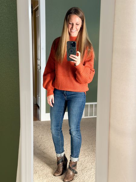 Thanksgiving outfit idea - sweater, jeans, booties. Family photo outfit for mom. Fall outfit.
#LTKwomens #LTKfashion #LTKstyle

#LTKunder100 #LTKunder50 #LTKstyletip
