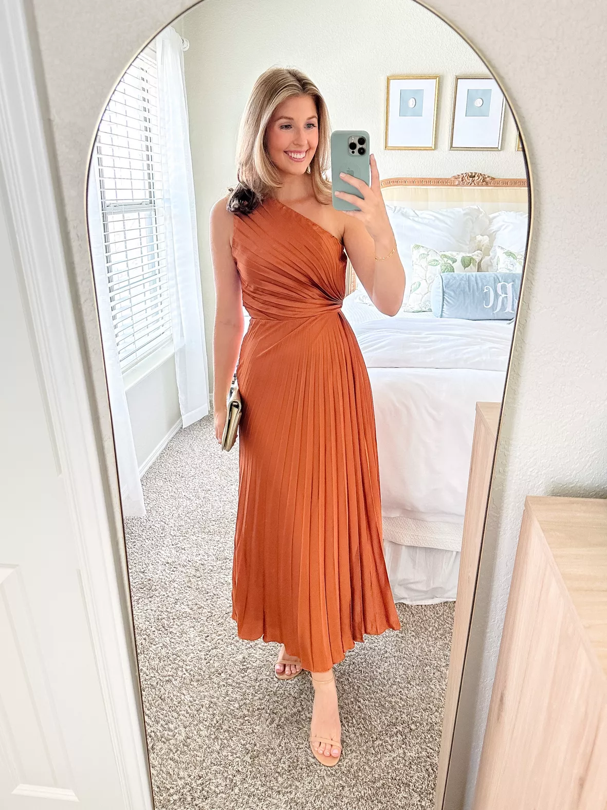 One-Shoulder Pleated Maxi Dress curated on LTK