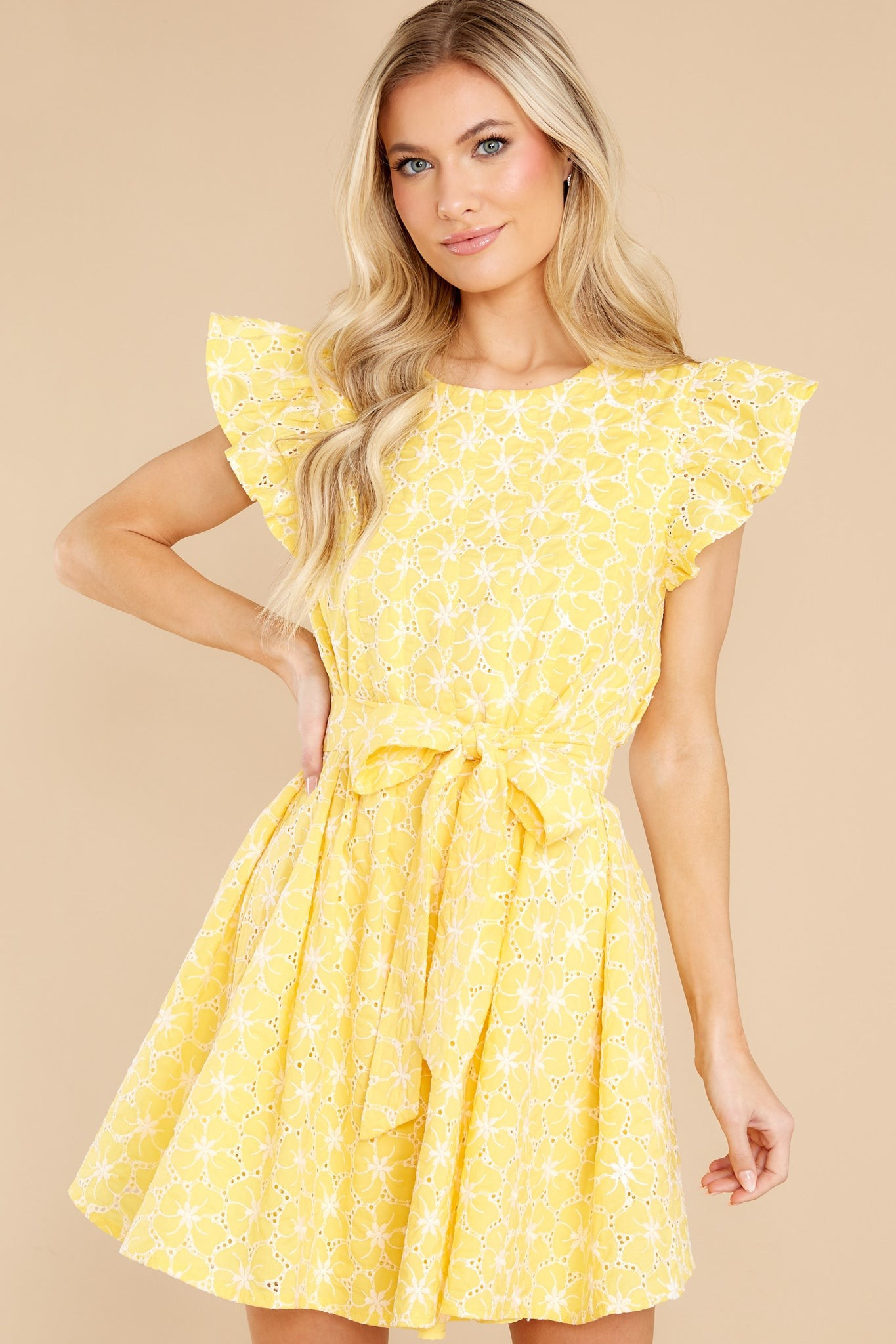 Perfect Stranger Yellow Floral Dress | Red Dress 
