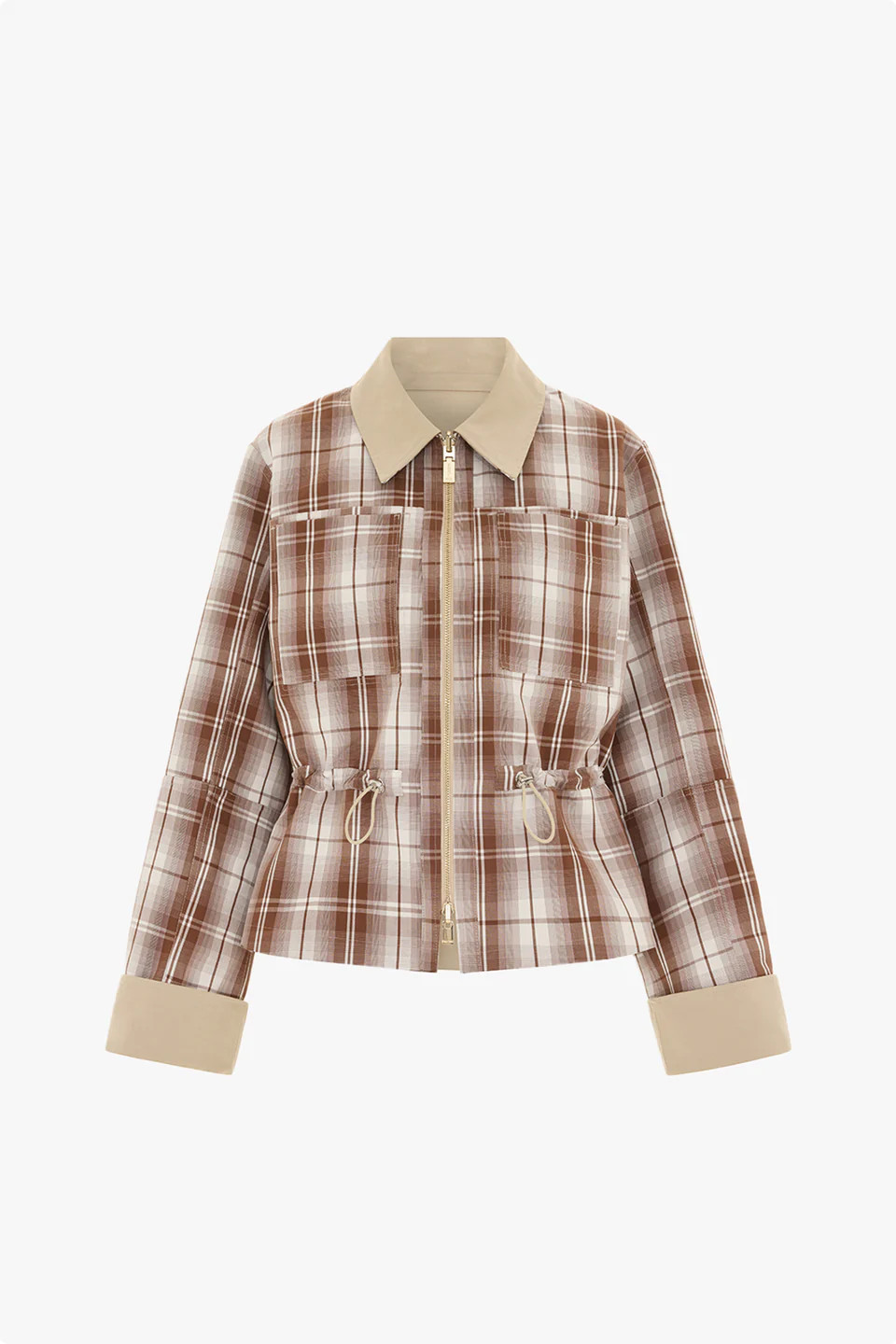 ALIGNE Reversible Check Jacket - Brown | Mavis | ALIGNE USA