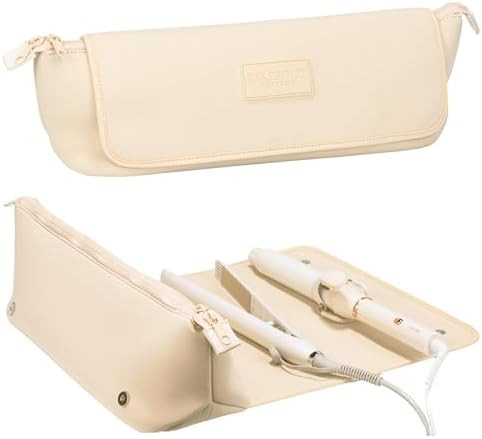 BAREFOOT CARIBOU Hair Tools Travel Bag and Heat Resistant Mat for Flat Irons, Straighteners, Curl... | Amazon (US)