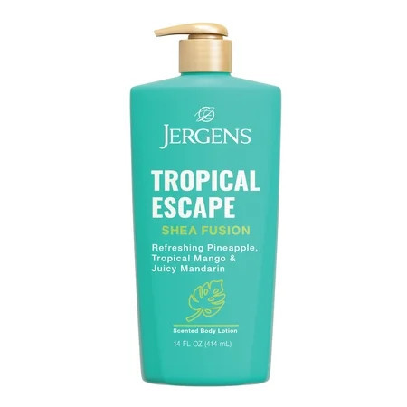 Jergens Shea Fusion Tropical Escape Scented Body Lotion, with Shea Butter and Vitamin E, 14 fl oz | Walmart (US)