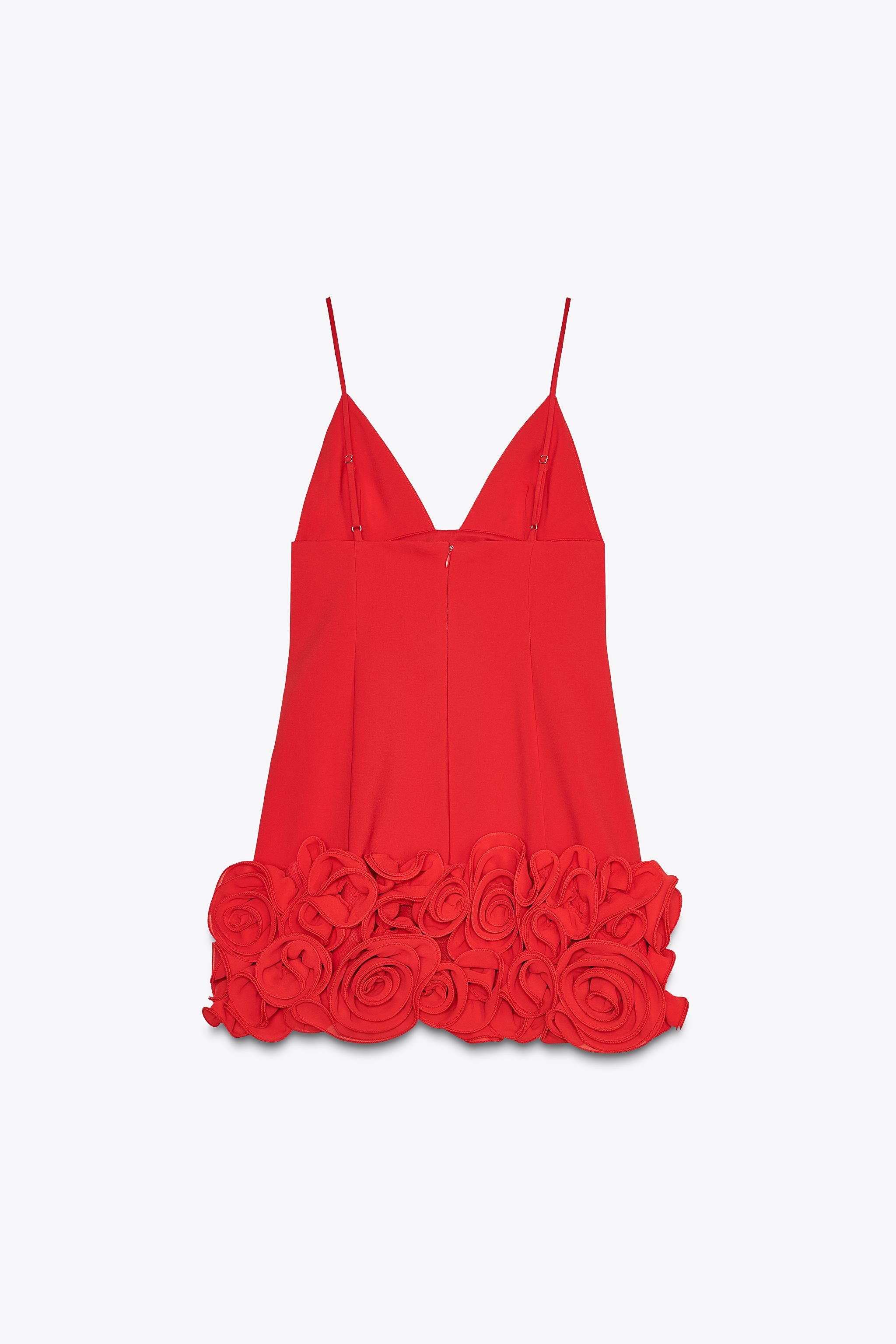 SHORT DRESS WITH RAISED FLOWERS | Zara UK