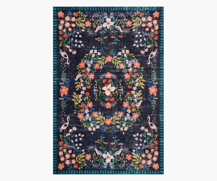 Palais Luxembourg Black Printed Rug | Rifle Paper Co. | Rifle Paper Co.