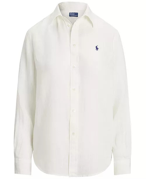 Polo Ralph Lauren Women's Classic-Fit Linen Shirt - Macy's | Macy's