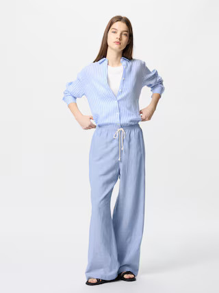 Women's Linen Blend Easy Pants Blue Small UNIQLO US | UNIQLO (US)