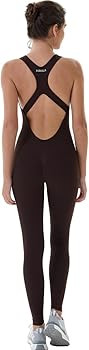 AUROLA Power Workout Jumpsuit for Women Yoga Gym Seamless One Piece Racerback Tummy Control Padde... | Amazon (US)