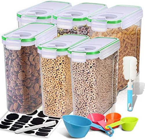 Cereal Container, EAGMAK Airtight Dry Food Storage Containers, BPA Free Large Kitchen Pantry Stor... | Amazon (US)