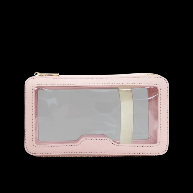 Lily & Bean Transparent Rectangular Makeup Bag Pale Pink | Lily and Bean