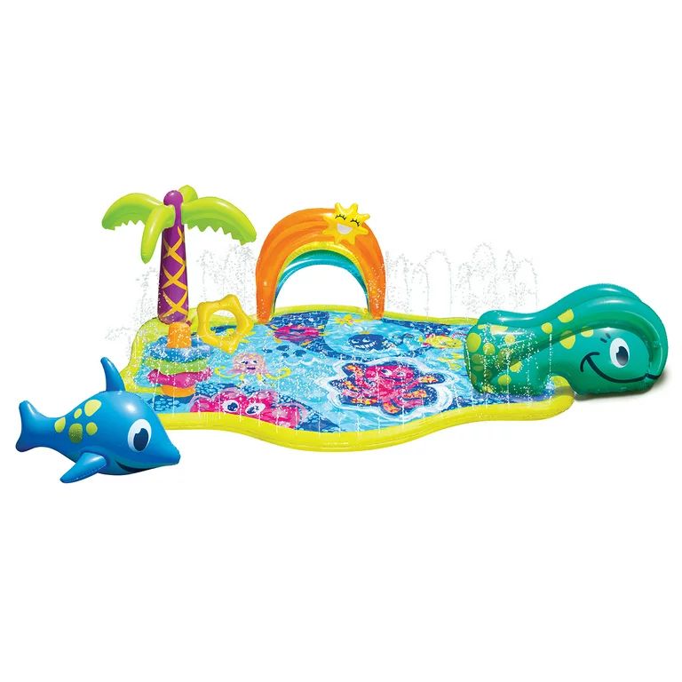 Banzai Jr. Splish Splash Water Park Outdoor Baby Splash Mat & Sprinkler, Ages 18 Months & Up, Uni... | Walmart (US)