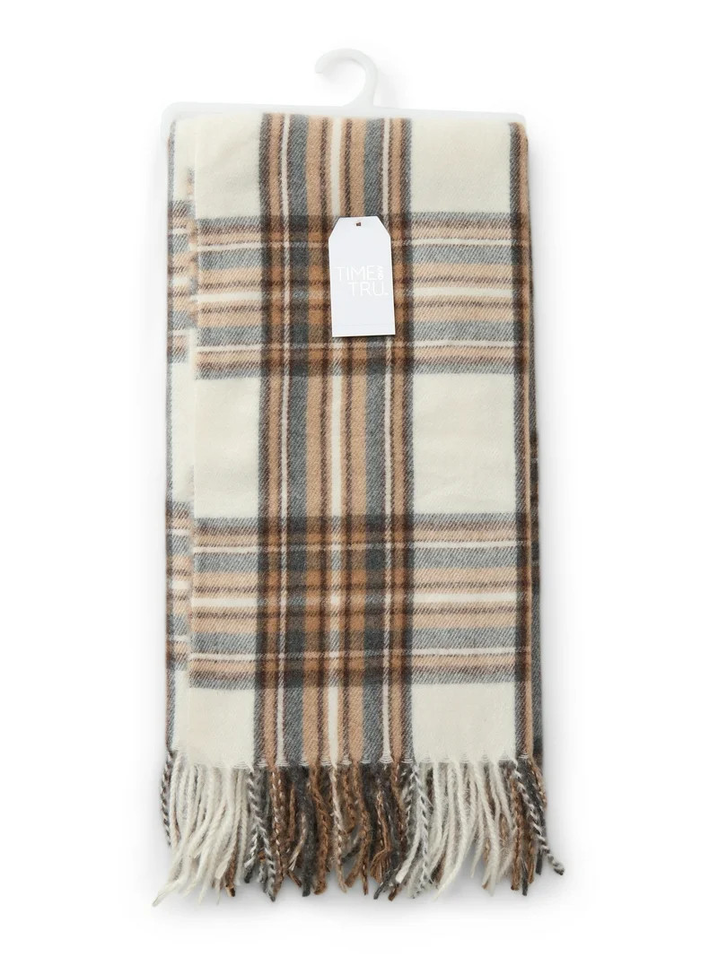 Time and Tru Plaid Blanket Scarf | Walmart (US)