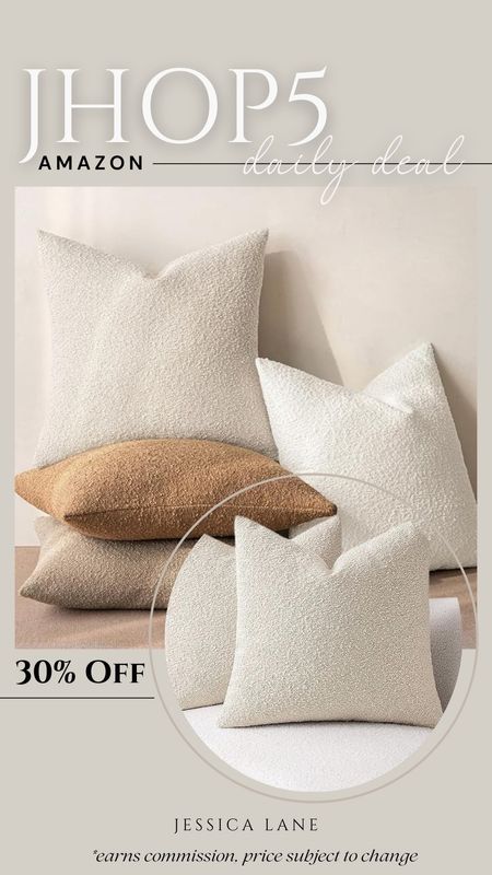 Amazon daily deal, save 30% on these gorgeous textured throw pillow covers. Throw pillows, throw pillow covers, Amazon decor, home decor, textured throw pillow covers, neutral decor, Amazon deal, Amazon home find

#LTKSaleAlert #LTKHome #LTKStyleTip