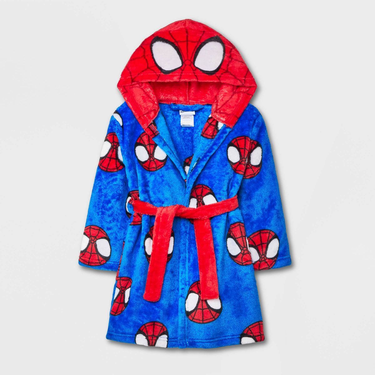 Toddler Boys' Spider-Man Cosplay Hooded Robe - Blue | Target