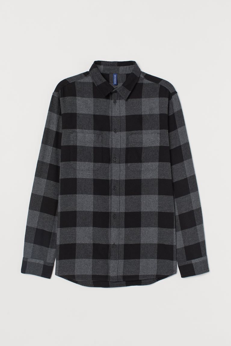 Cotton flannel shirt | H&M (UK, MY, IN, SG, PH, TW, HK)